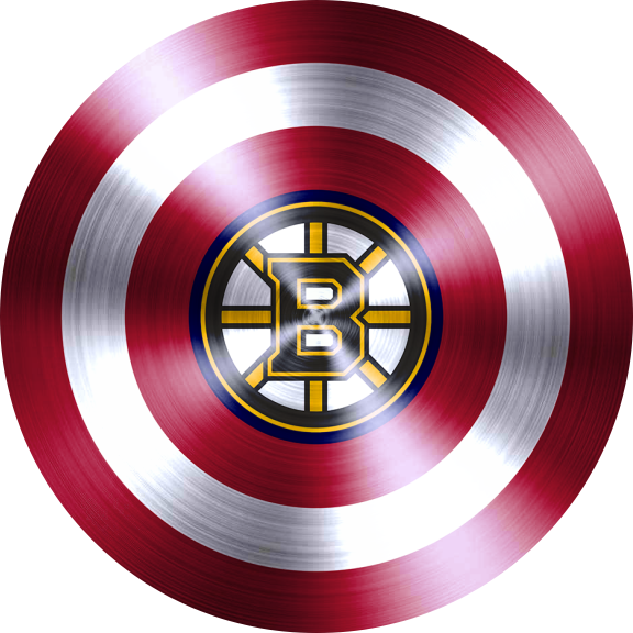 Captain American Shield With Boston Bruins Logo cricut iron on